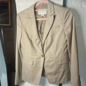 Banana Republic, cream colored blazer with detailed trim